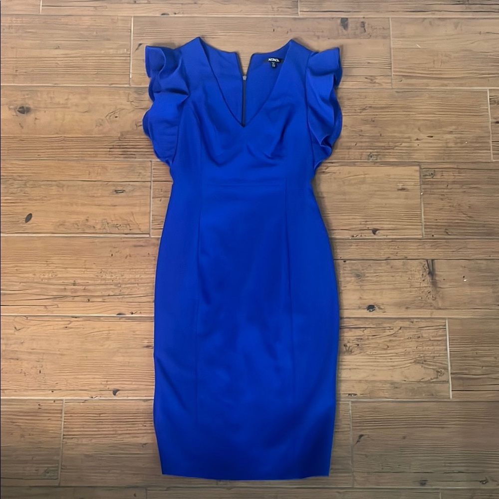 XOXO Blue Ruffled Sleeve Cocktail Dress size 3/4